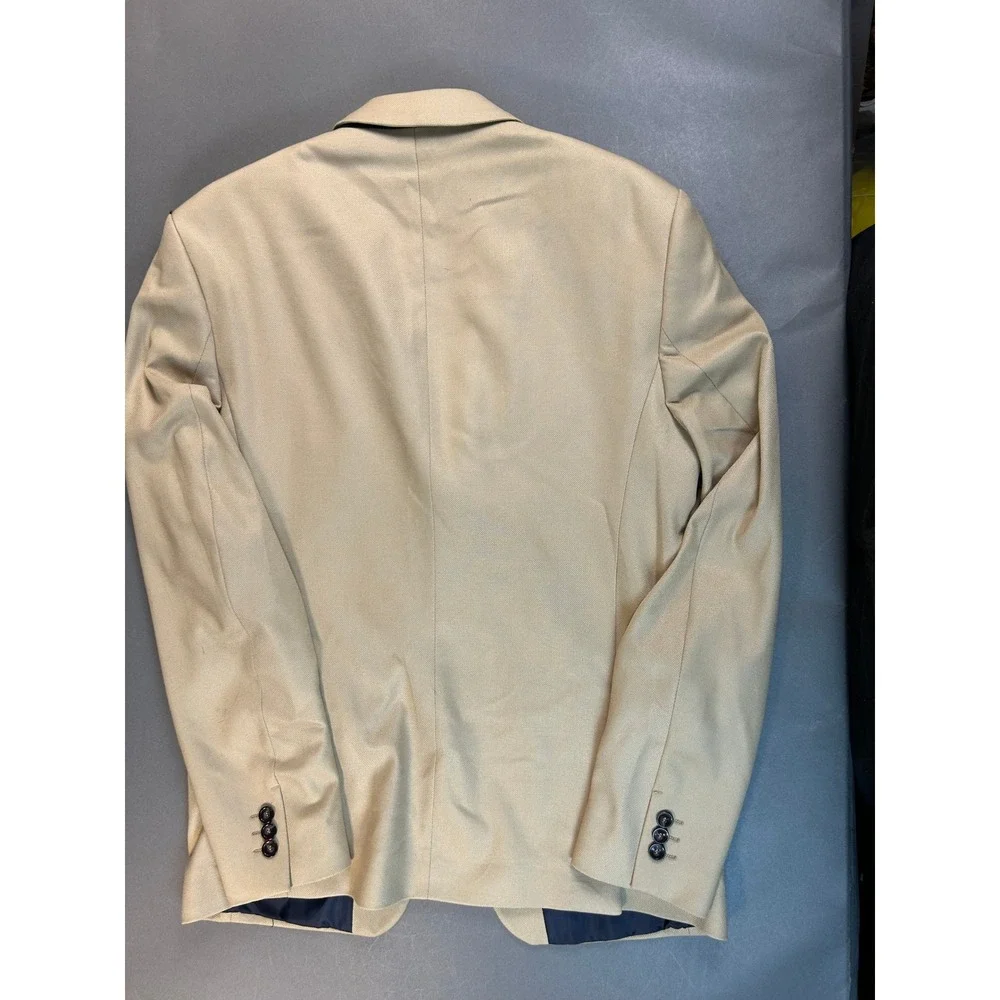 Zara Man Tan Cool Comfort Blazer Jacket Two Button Tailored Fit Size 40 NEW